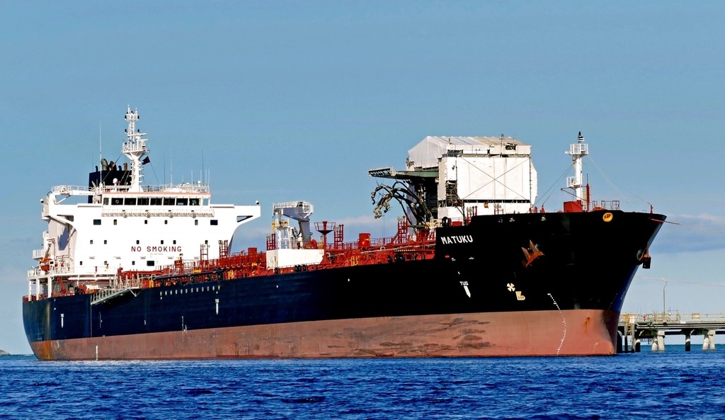 Chemical tanker ship at sea